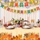 Alitake 3Pack Thanksgiving Tablecloth Fall Tablecloths Thanksgiving Tablecloth Disposable Plastic Thanksgiving Table Cloth Pumpkin Leaves Print Table Covers for Thanksgiving Yellow
