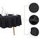 Ascoza 12pack 90 Inch Black Round Tablecloth in Polyester Fabric for WeddingBanquetRestaurantParties