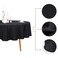 Ascoza 12pack 90 Inch Black Round Tablecloth in Polyester Fabric for WeddingBanquetRestaurantParties
