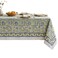 ATOSII Amara Green 100 Cotton Rectangle Fall Tablecloth Handblock Floral Print Linen Table Cloth for Kitchen Dining I Parties Weddings Outdoors Easter I Home Decor 60 X 90 Inches I 6 Seater