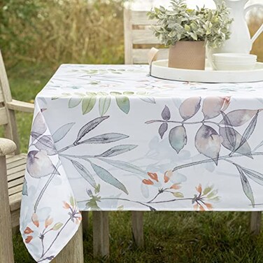 Benson Mills Spillproof SpringSummer Durable Heavyweight Fabric Indoor Outdoor Tablecloth Washable Table Cloth for Rectangle Tables PicnicPatio Table Covers 60 x 120 Rectangular Botanica