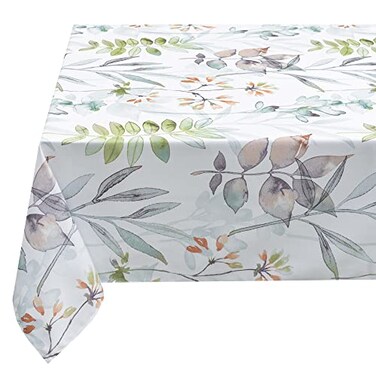 Benson Mills Spillproof SpringSummer Durable Heavyweight Fabric Indoor Outdoor Tablecloth Washable Table Cloth for Rectangle Tables PicnicPatio Table Covers 60 x 84 Rectangular Botanica