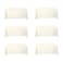 BRILLMAX 6 Pack Ivory Tablecloths 90 x 132 Inch for 6ft Rectangle Tables 150 GSM Polyester Fabric Floor Length Drop Water Stain Wrinkle Resistant Cloth Cover for Wedding Reception Banquet