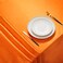 Counfeisly 1 Pack Satin Table Cover Rectangle Silkly Soft Table Cloth Satin Dining Table Cloths for Wedding Banquet Table Decoration Dining Room Indoor and Outdoor Use 60 x 102 Inches Orange