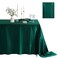 Counfeisly 1 Pack Satin Table Cover Silkly Soft Table Cloth Satin Dining Table Cloths for Wedding Banquet Table Decoration Dining Room Indoor and Outdoor Use 52 x 52 Inches Blackish Green