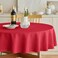 Decorelia Waterproof Round Tablecloth Decorative Rustic Wipeable Tablecloths Wrinkle Free Table Cloth Cover for HolidayWeddingDining Kitchen Table 70 InchRound 46 SeatsRed