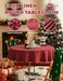 Decorelia Waterproof Round Tablecloth Decorative Rustic Wipeable Tablecloths Wrinkle Free Table Cloth Cover for HolidayWeddingDining Kitchen Table 70 InchRound 46 SeatsRed