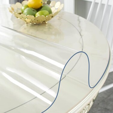 Deep Dream 20mm Thick 36 Inches Clear Round Table Cover Tablecloth Protector for Dining Room Office