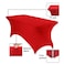 eccwai 2Pack Spandex Waterproof Table Covers 6ftSpandex 6ft Waterproof Table Cover for PartyWedding Banquet and EventsRed