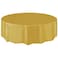 Unique Elegant Gold Solid Round Plastic Table Cover 84 Premium Waterproof Tablecloth Perfect For Parties Events 1 Pack