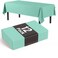 Exquisite 12Pack Premium Plastic Tablecloth 54in x 108in Rectangle Table Cover Mint Green