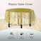 Exquisite Lace Table Cloth Round Table Plastic 6Pack Lace Tablecloth Round 84 Clear Gold Floral Tablecloth Disposable Wild Flower Party Decorations Party Supplies