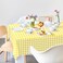 FALIZIFU 2 Pack Yellow Gingham Tablecloth 54 108 Inch Yellow and White Checkered Table Cloth Plastic Rectangle Table Cover for Picnic Birthday Baby Shower Party Gingham Tablecloth Diaposable