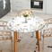 Fecvdlis Spring Summer Flower Round Fitted Tablecloth with Elastic Edge Wipeable Table Cloth Waterproof Reusable Outdoor Table Cover for Kitchen Picnic Patry Indoor Fits 4448 Diameter Round Tables