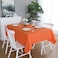 FOLINS&HOME FOLINSHOME Orange Rectangle Tablecloth 52 x 70 Wrinkle Free Waterproof Polyester Table Cloths Spillproof Heavy Duty and Washable Table Cover for Party Indoor and OutdoorOblongRectangular