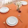 FOLINS&HOME FOLINSHOME Orange Rectangle Tablecloth 52 x 70 Wrinkle Free Waterproof Polyester Table Cloths Spillproof Heavy Duty and Washable Table Cover for Party Indoor and OutdoorOblongRectangular