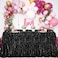 FYLEDAEE Black Sequin Tablecloths for Parties50 X 80 inch Rectangle Glitter Shinning Table Cover Fitted 6FT Table for Birthday Wedding Valentine s Day Bridal Holiday Event Decorations