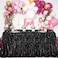 FYLEDAEE Black Sequin Tablecloths for Parties50 X 80 inch Rectangle Glitter Shinning Table Cover Fitted 6FT Table for Birthday Wedding Valentine s Day Bridal Holiday Event Decorations