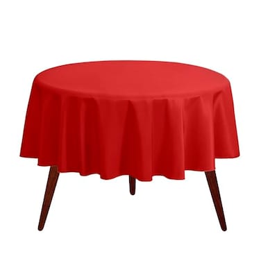 Gee Di Moda Round Tablecloth 70 Inch Red Round Table Cloth for 24 to 48 Inch Round Tables Heavy Duty Washable Fabric for Buffet Table Holiday Party Dinner Wedding Baby Shower