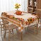 Hexagram Fall Tablecloth 60 x 84 Inches Plaid Fall Table Cloth Rectangle Orange Tablecloth Autumn Pumpkin Decor for Home Kitchen Dining
