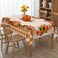 Hexagram Fall Tablecloth 60 x 84 Inches Plaid Fall Table Cloth Rectangle Orange Tablecloth Autumn Pumpkin Decor for Home Kitchen Dining
