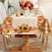 Hexagram Fall Tablecloth 60 x 84 Inches Plaid Fall Table Cloth Rectangle Orange Tablecloth Autumn Pumpkin Decor for Home Kitchen Dining