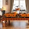 Hexagram Halloween Tablecloth Rectangle 60 x 84 inches Ghost Pumpkin Plaid Table Cloth Halloween Decor Black Castle Tablecloth Washable Orange Table Cloth for Party Picnic Dinner Decor