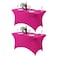 Hezuzo 2Pack Spandex Table Cover for 4FT or 6ft or 9ft Table Universal Fitted Stretch Tablecloth for Party Banquet Wedding and EventsFuchsia