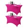 Hezuzo 2Pack Spandex Table Cover for 4FT or 6ft or 9ft Table Universal Fitted Stretch Tablecloth for Party Banquet Wedding and EventsFuchsia