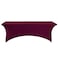 Hezuzo 2Pack Spandex Table Cover for 6Ft or 4fT or 8ft Table Universal Fitted Stretch Tablecloth for Party Banquet Wedding and EventsBurgundy