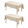 Hiasan 2 Pack Faux Linen Rectangle Tablecloth Wrinkle and Stain Resistant Washable Table Cloth for Kitchen Dining Room Holiday Table Cover for Party Dinner Beige 52 x 70 Inch