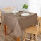 Hiasan Faux Linen Square Tablecloth Wrinkle and Stain Resistant Washable Table Cloth for Kitchen Dining Room Holiday Table Cover for Party Dinner Khaki 70 x 70 Inch