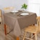 Hiasan Faux Linen Square Tablecloth Wrinkle and Stain Resistant Washable Table Cloth for Kitchen Dining Room Holiday Table Cover for Party Dinner Khaki 70 x 70 Inch