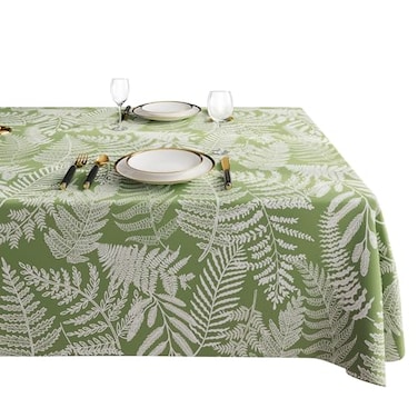 HOMOHEINI Rectangle Table Cloth100 Waterproof Tablecloth Oil Proof Spill Proof Vinyl Table Cloth Wipe Clean Plastic Table Cover for Dining Camping Indoor and Outdoor 52 x 70Green Leaves