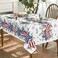 Horaldaily 4th of July Tablecloth 60x120 Inch Patriotic Eucalyptus Star Independence Day Memorial Day Table Cover for Party Picnic Dinner Decor