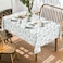 Horaldaily Fall Tablecloth 60x84 Inch Rectangular Thanksgiving Autumn Harvest Blue Pumpkins and Leaves Table Cover for Party Picnic Dinner Decor