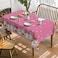 Horaldaily Halloween Tablecloth 6084 Inch Rectangular Pink Bat Ghost Pumpkin Spider Cobweb Washable Seasonal Table Cover for Party Picnic Dinner Decor