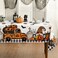 Horaldaily Halloween Tablecloth 60x84 Inch Rectangular Ghost Pumpkin Washable Table Cover for Party Picnic Dinner Decor