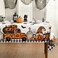 Horaldaily Halloween Tablecloth 60x84 Inch Rectangular Ghost Pumpkin Washable Table Cover for Party Picnic Dinner Decor