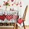 Horaldaily Valentine Tablecloth 6084 Inch Rectangle Buffalo Plaid Red Love Hearts Washable Table Cover for Party Picnic Dinner Decor