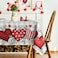 Horaldaily Valentine Tablecloth 6084 Inch Rectangle Buffalo Plaid Red Love Hearts Washable Table Cover for Party Picnic Dinner Decor