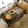 JangXM Rustic Rectangle Tablecloth Spill Proof Waterproof Butterflies Table Cover Table Decor Cover Farmhouse Sunflower Table Clo Brown and Yellow 54x709 inches140x180cm