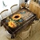 JangXM Rustic Rectangle Tablecloth Spill Proof Waterproof Butterflies Table Cover Table Decor Cover Farmhouse Sunflower Table Clo Brown and Yellow 54x709 inches140x180cm
