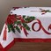 Kadut Christmas Ribbon Tablecloth 60 x 102 Inch for 6 Foot Rectangle Tables Heavy Duty Fabric Stain Proof Xmas Ribbon Table Cloth for Harvest Holiday and Fall Christmas Dinner