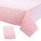 Kesfey 3 Packs Ombre Rose Gold Tablecloth 54 x 108 Inch Gradient Pastel Rose Gold Sequin Table Cloths Rectangle Disposable Plastic Rose Gold Sprinkle Glitter Table Cover for Birthday Party Decorations