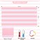 Kesfey 3 Packs Pink and White Vertical Striped Tablecloth 54 x 108 Inch Pink Stripe Table Cloths Disposable Plastic Stripe Table Covers Waterproof Pink Striped Picnic Table Cover for Birthday Party