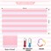 Kesfey 3 Packs Pink and White Vertical Striped Tablecloth 54 x 108 Inch Pink Stripe Table Cloths Disposable Plastic Stripe Table Covers Waterproof Pink Striped Picnic Table Cover for Birthday Party