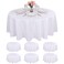 Kesfey 6 Packs Round Tablecloth 70 Inches White Polyester Table Cloths Stain and Wrinkle Resistant Tablecloths for Round Tables Washable Circle Fabric Tablecovers for Wedding Camping Banquet Parties