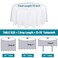 Kesfey 6 Packs Round Tablecloth 70 Inches White Polyester Table Cloths Stain and Wrinkle Resistant Tablecloths for Round Tables Washable Circle Fabric Tablecovers for Wedding Camping Banquet Parties