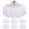 Kesfey 6 Packs Round Tablecloth 70 Inches White Polyester Table Cloths Stain and Wrinkle Resistant Tablecloths for Round Tables Washable Circle Fabric Tablecovers for Wedding Camping Banquet Parties